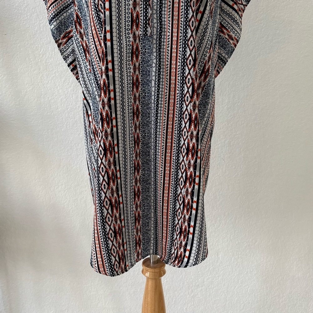 Umgee Black and Red Patterned Midi Dress